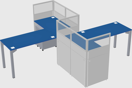 L-shape cubicles