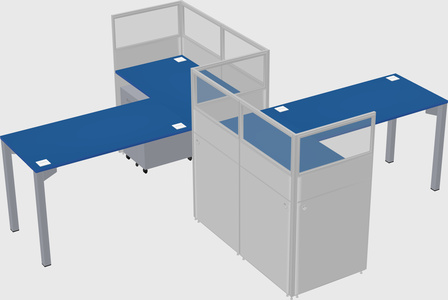 L-shape cubicles