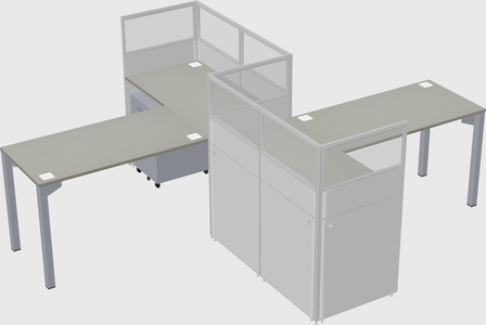 L-shape cubicles