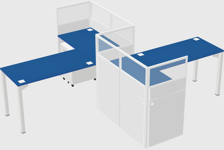 L-shape cubicles