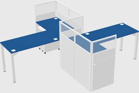 L-shape cubicles