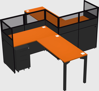 L-shape cubicles