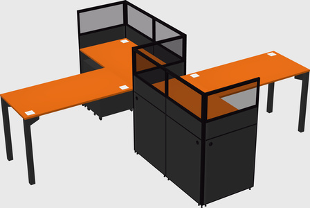 L-shape cubicles