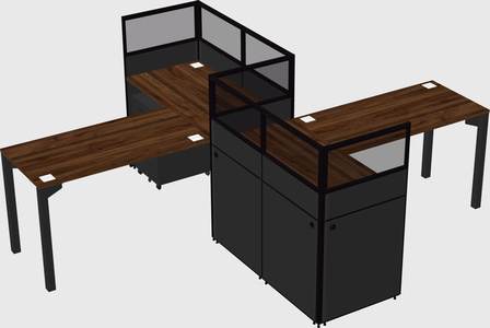 L-shape cubicles