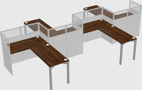 L-shape cubicles
