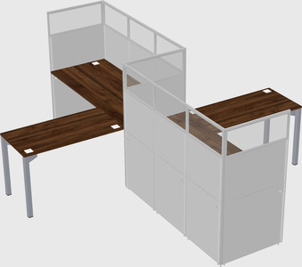 L-shape cubicles