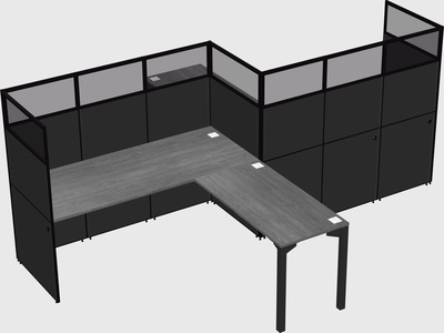L-shape cubicles