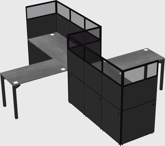 L-shape cubicles