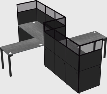 L-shape cubicles