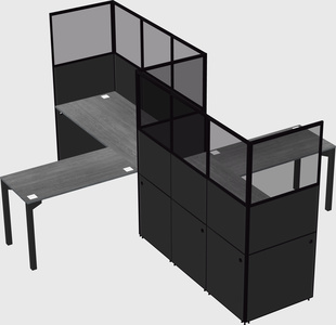 L-shape cubicles