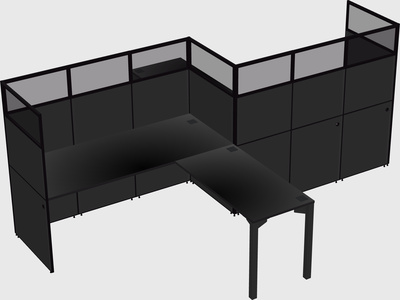 L-shape cubicles