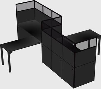 L-shape cubicles