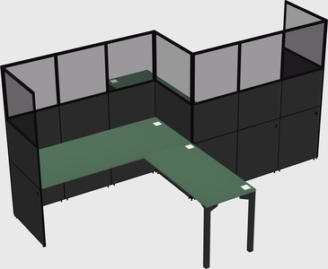 L-shape cubicles