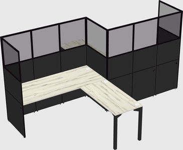 L-shape cubicles