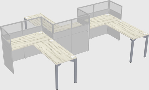 L-shape cubicles