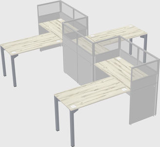 L-shape cubicles