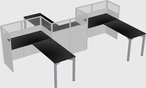 L-shape cubicles