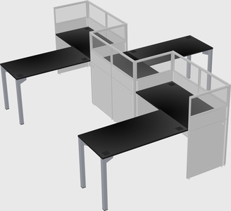 L-shape cubicles