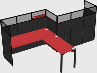 L-shape cubicles