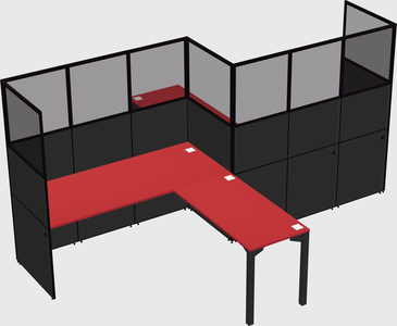 L-shape cubicles