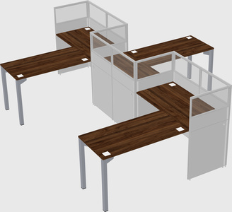 L-shape cubicles