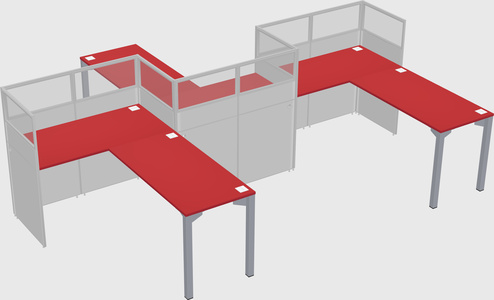 L-shape cubicles