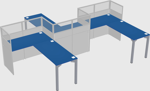 L-shape cubicles