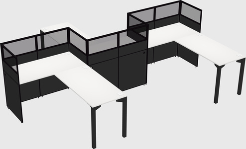 L-shape cubicles