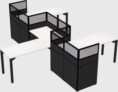 L-shape cubicles