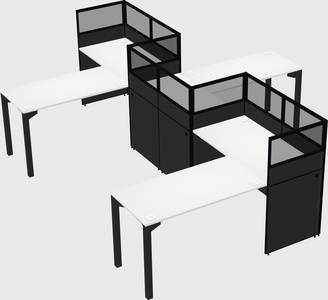 L-shape cubicles