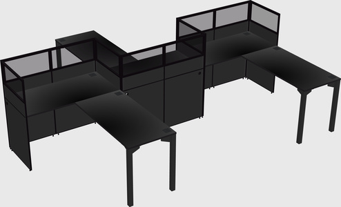 L-shape cubicles