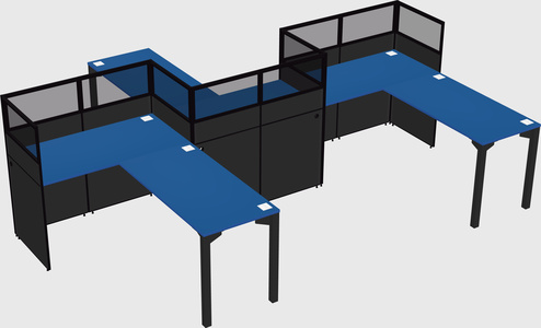 L-shape cubicles