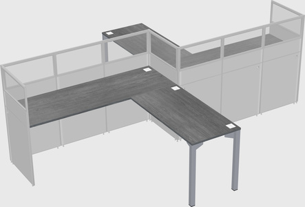 L-shape cubicles