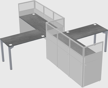 L-shape cubicles