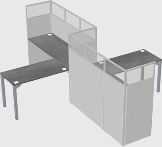 L-shape cubicles