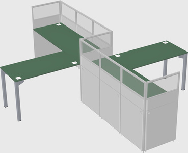 L-shape cubicles