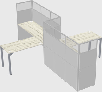 L-shape cubicles
