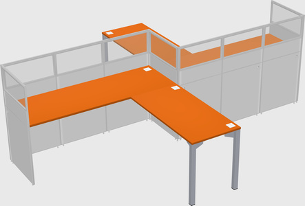 L-shape cubicles