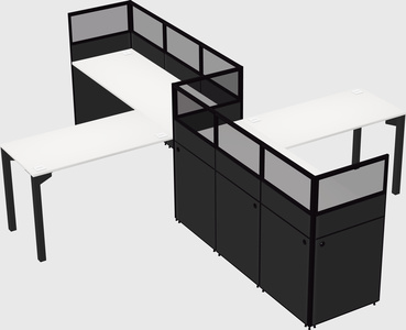 L-shape cubicles