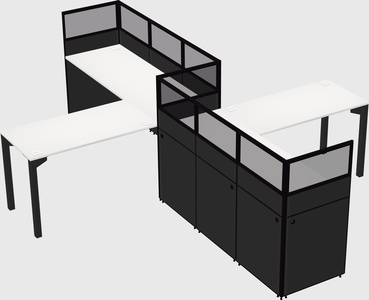 L-shape cubicles