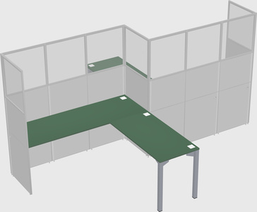 L-shape cubicles