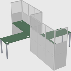 L-shape cubicles