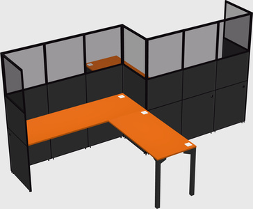 L-shape cubicles