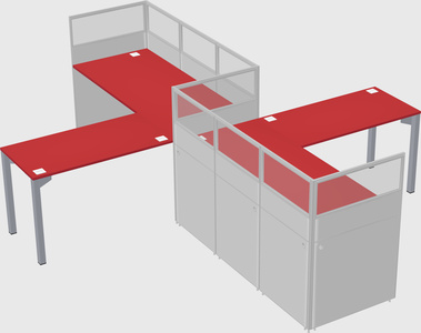 L-shape cubicles