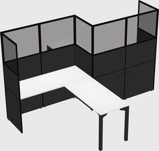 L-shape cubicles