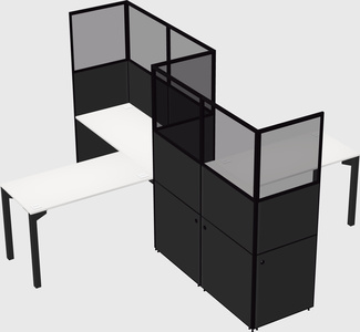 L-shape cubicles