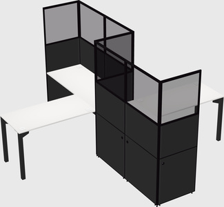 L-shape cubicles