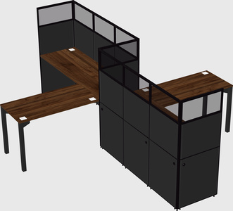 L-shape cubicles