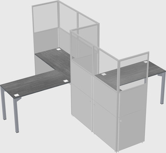 L-shape cubicles