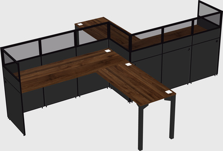 L-shape cubicles